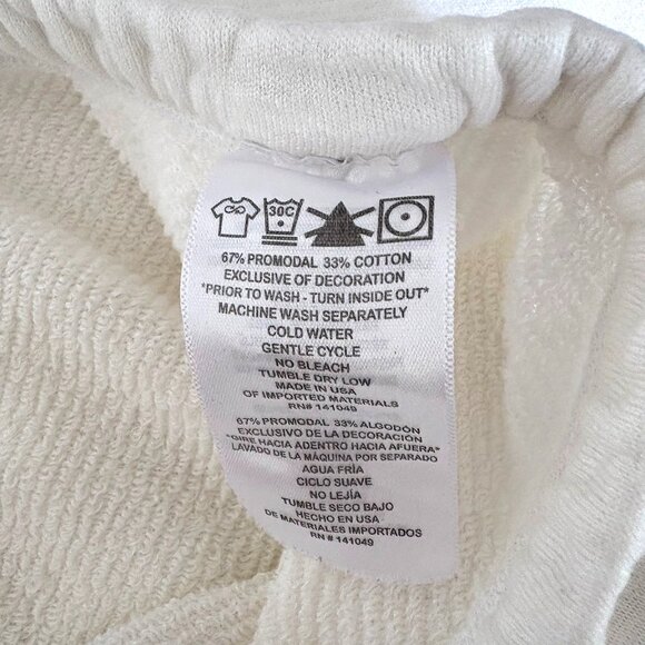 Freecity White French Lightweight Terry Joggers_Size S - Picture 6 of 10